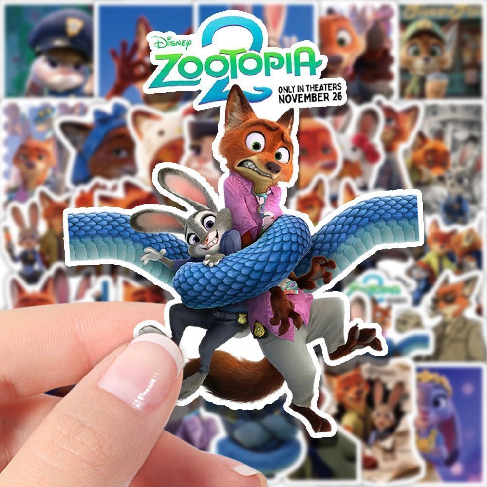 Tablet Cute Accessories - •100PCS Stiker Disney Animasi Zootopia 2