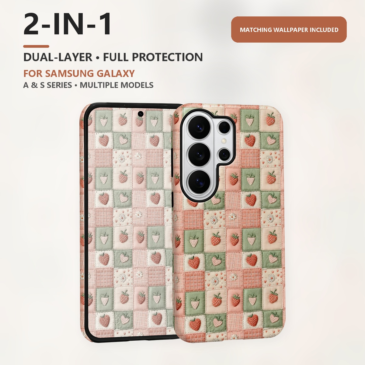 Samsung Galaxy S24 - Casing Ponsel Dua Lapis 2-in-1 dengan
