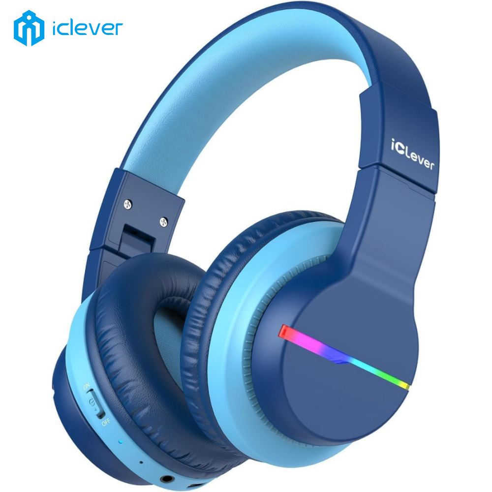 Wired Earphone Lightning - iClever BTH12, Headphone Bluetooth untuk Anak-anak,