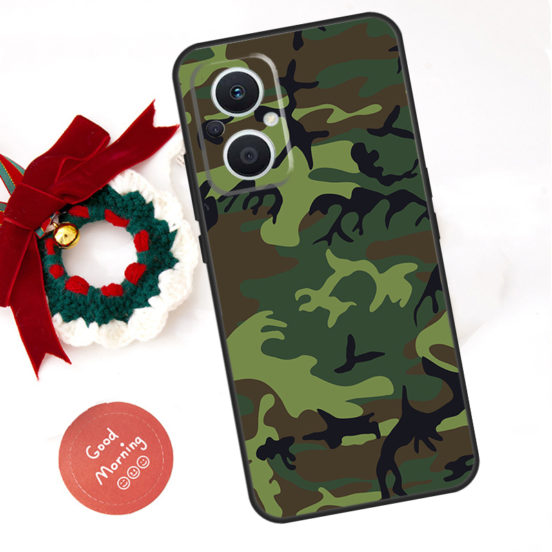 Casing dengan Motif Kamuflase  - Oppo Reno 12 ulasan dan harga